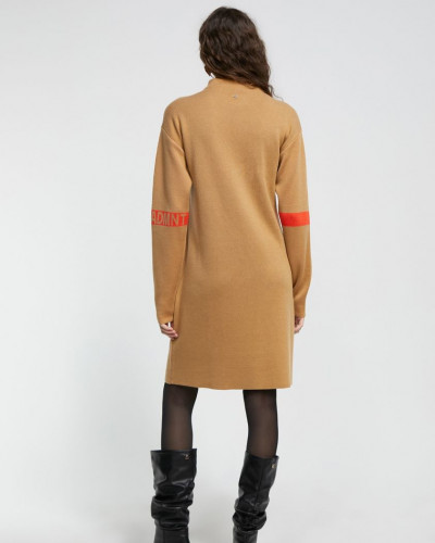 TWO-TONE KNIT DRESS