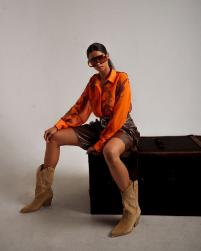 REGINA FAUX LEATHER BERMUDA SHORTS