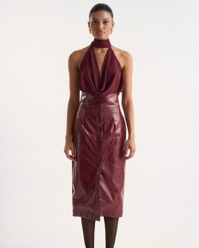 CHLOE TOP BORDEAUX