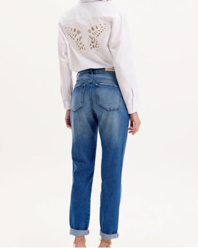 SUPER HIGH WAIST MOM JEANS HEARTS