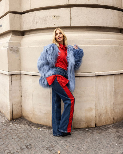 DENIM TROUSER WITH BOW