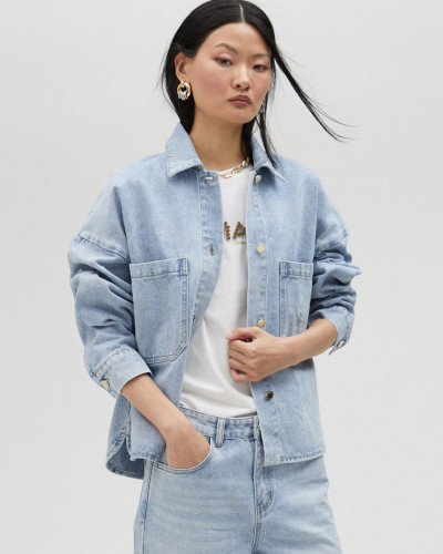 DENIM JACKET WITH RHINESTONES