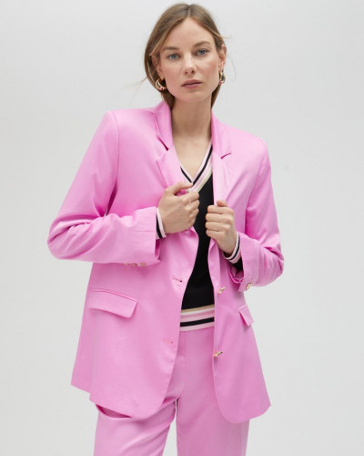 OVERSIZE SATIN BLAZER PINK