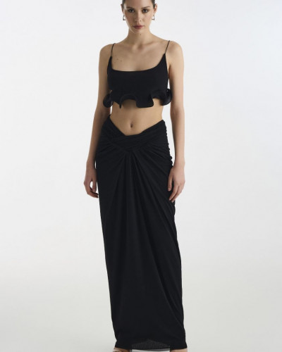 COMBO MAXI SKIRT BLACK