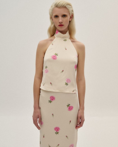 TOP OPEN BACK FLOWERS