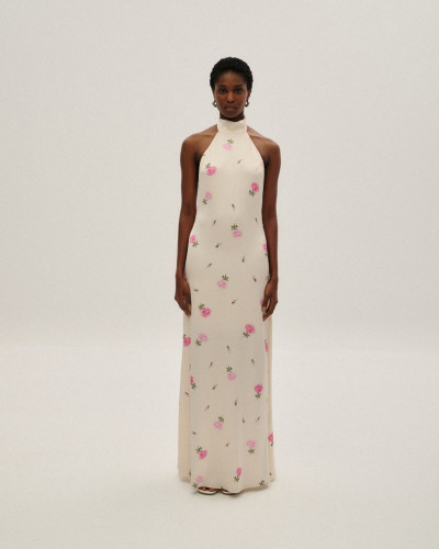 DRESS OPEN BACK FLOWERS