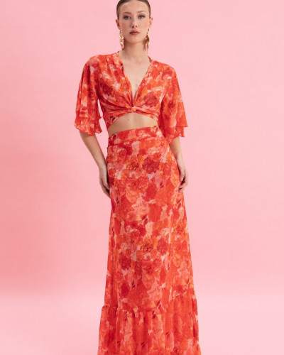 SUNSET DREAM MAXI WRAP SKIRT