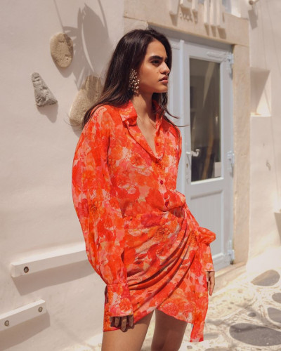 SUNSET DREAM MINI WRAP SKIRT