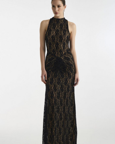 LONG LACE DRESS BLACK