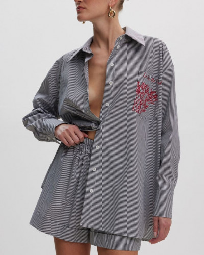 LA VIE EN CIEL BLACK STRIPES SHIRT