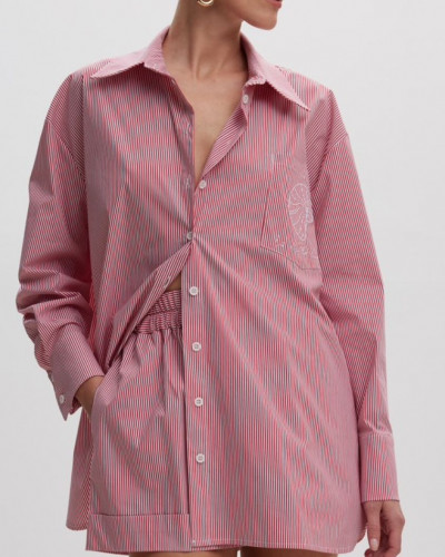 LA VIE EN CIEL RED STRIPES SHIRT