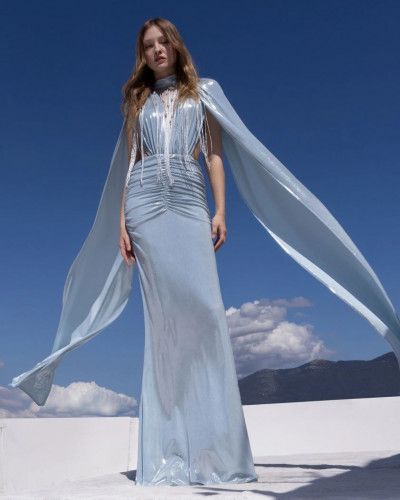 ZINNARA DRESS IN BLUE