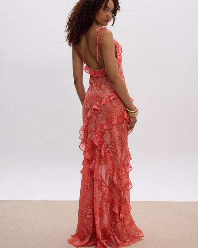 DESERT SUN RUFFLED DRESS