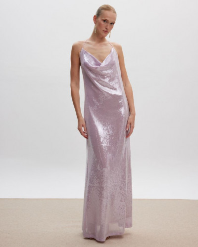IRINA SEQUIN MAXI DRESS LILAC