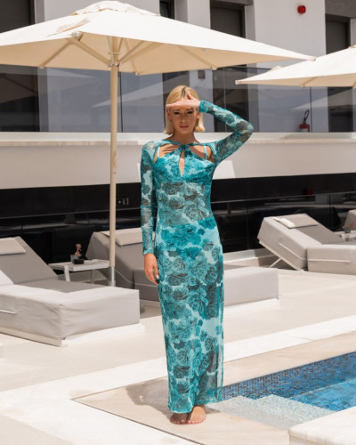 ACQUA BLOOM CUT-OUT DRESS