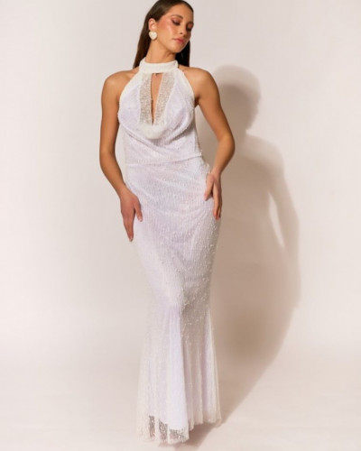 WHITE NET DRESS
