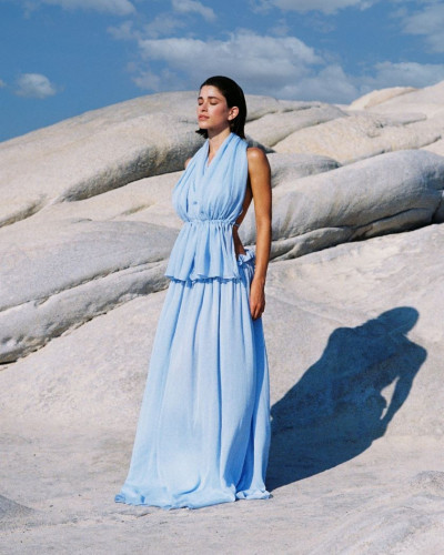 LONG SKIRT BABY BLUE