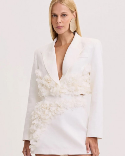 BLAZER CROPPED WITH FLOWERS