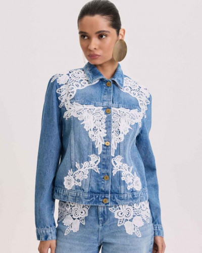 JEAN JACKET WITH LACE