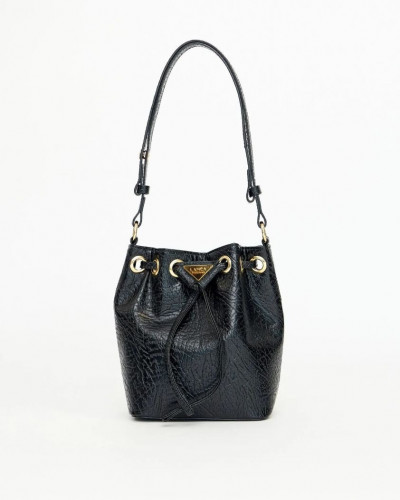 BLACK BUCKET BAG LC