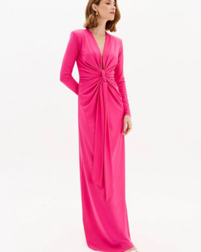 PINK LONG DRESS TWIST