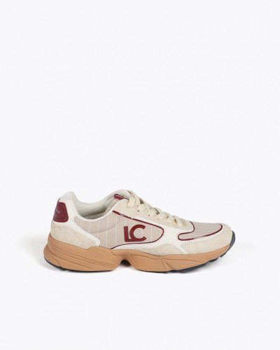 TRAINERS WITH RUNNING SOLE BEIGE AND BURGUNDY