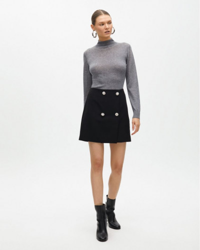 SHORT SKIRT WITH JEWEL BUTTONS