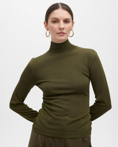 HIGH NECK SWEATER KHAKI