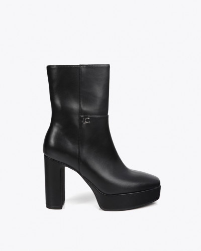 FAUX SUEDE PLATFORM ANKLE BOOTS