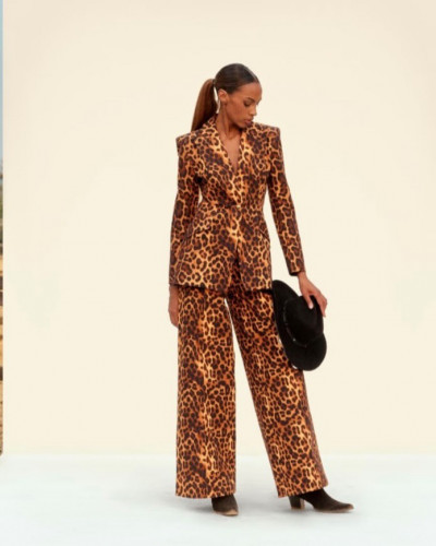 BLAZER LEOPARD PRINT CUT-OUT