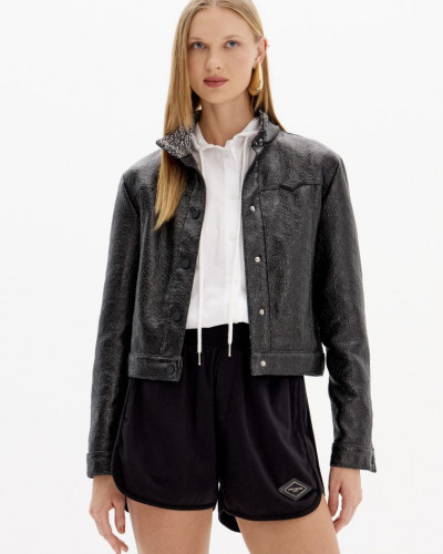 BLACK SHORT JACKET TRUCKER...