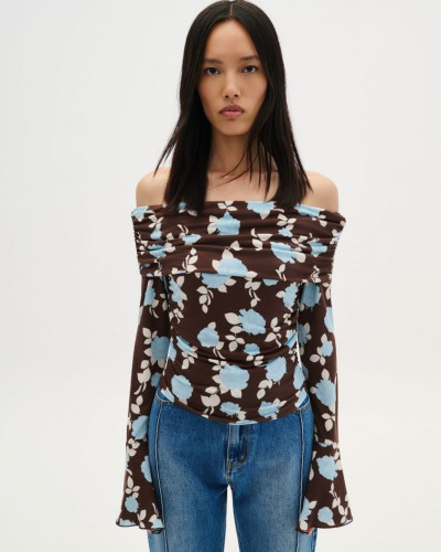 BLOUSE OFF SHOULDER FLOWERS