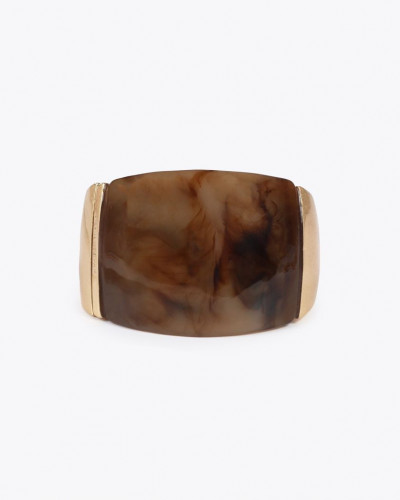 RIGID BANGLE WITH ACRYLIC PIECE