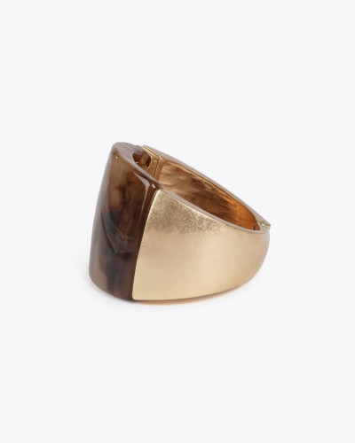 RIGID BANGLE WITH ACRYLIC PIECE