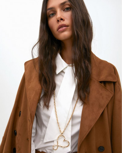 THIN CHAIN NECKLACE WITH INFINITY HEART