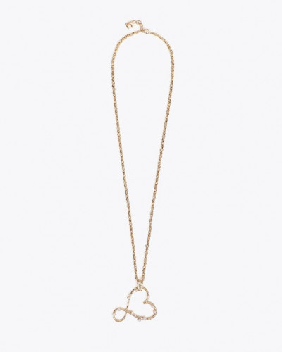 THIN CHAIN NECKLACE WITH INFINITY HEART