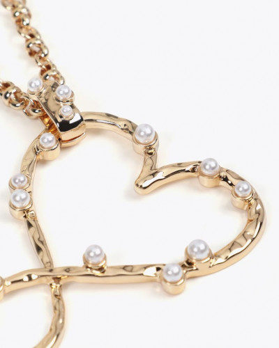 THIN CHAIN NECKLACE WITH INFINITY HEART