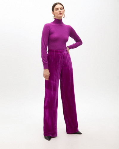 VELVET PANTS FUCHSIA