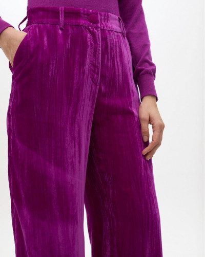 VELVET PANTS FUCHSIA