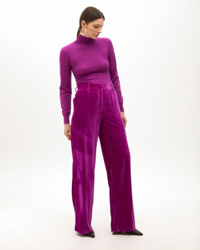 VELVET PANTS FUCHSIA