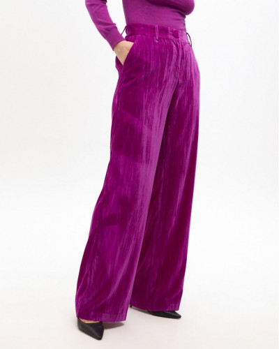 VELVET PANTS FUCHSIA