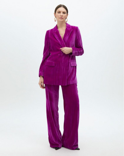 VELVET BLAZER FUCHSIA
