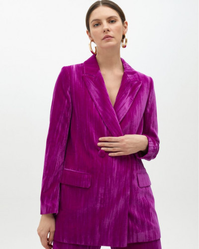 VELVET BLAZER FUCHSIA