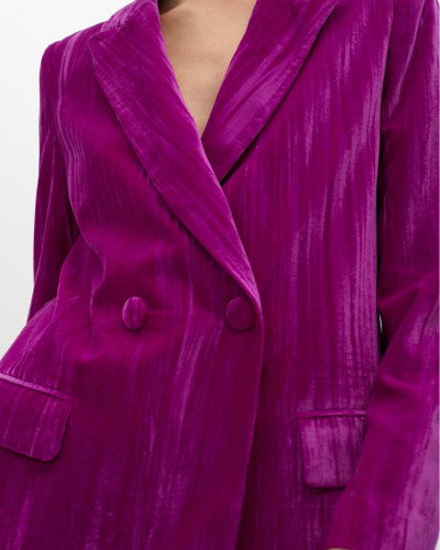 VELVET BLAZER FUCHSIA