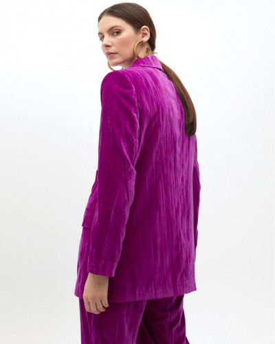 VELVET BLAZER FUCHSIA