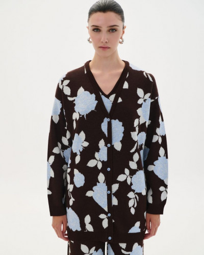 CARDIGAN V FLOWERS