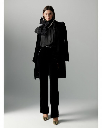 FITTED VELVET FROCK COAT