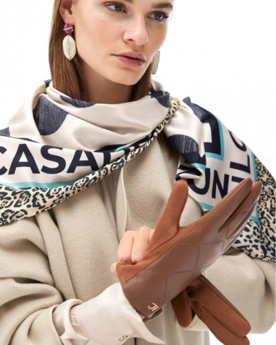 CHECK CROSSOVER LOGO GLOVES...