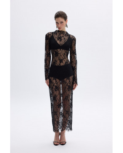 MIDNIGHT LACE DRESS