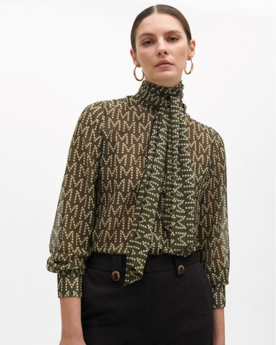 LOGO SHIRT WITH BOW AT THE...